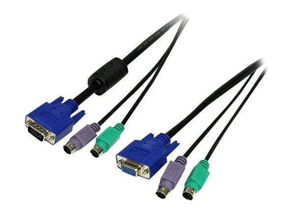 StarTech.com 3-in-1 Universal PS/2 KVM Cable - keyboard / video / mouse (KVM) cable - 15 ft