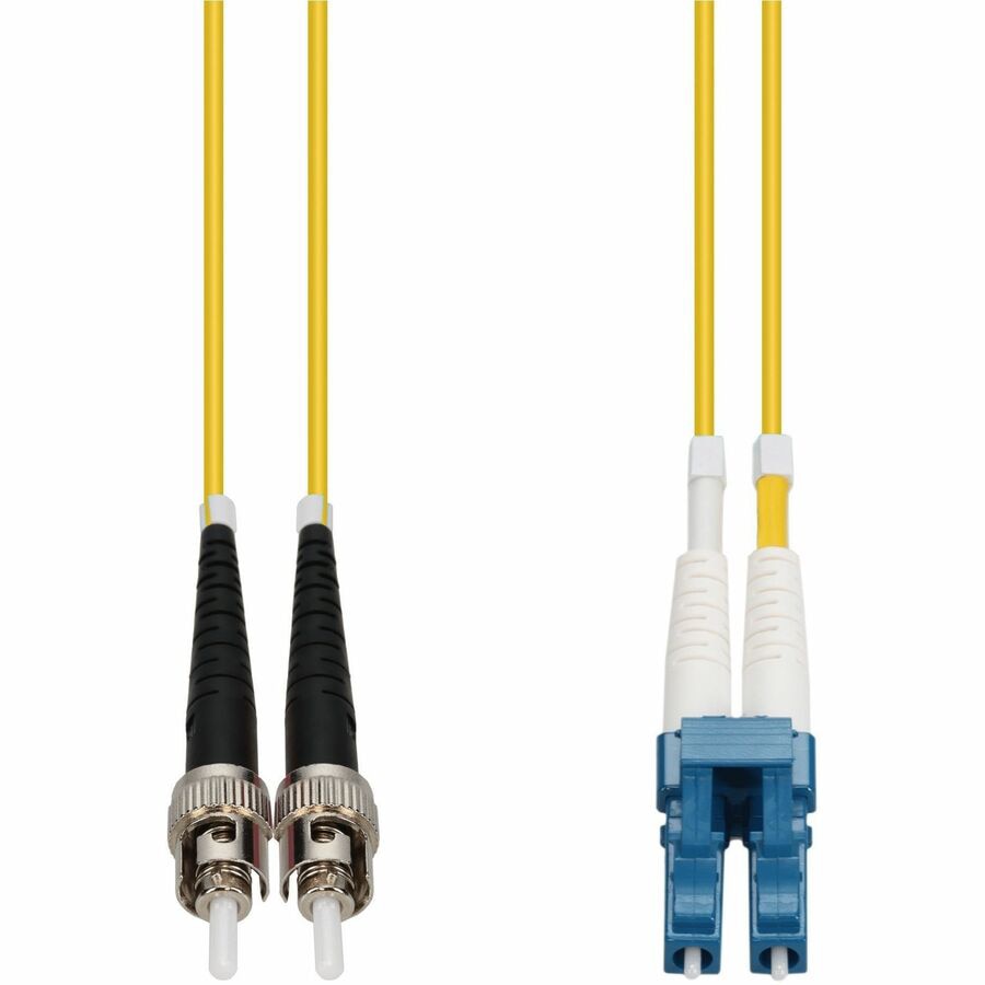 Proline 1m ST to LC Yellow OS2 Duplex OFNR (Riser-Rated) SMF Fiber Patch Cable