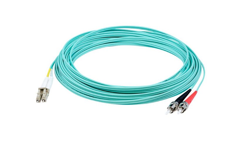 Proline 4m LC (M) to ST (M) Aqua OM3 Duplex Fiber OFNR Patch Cable