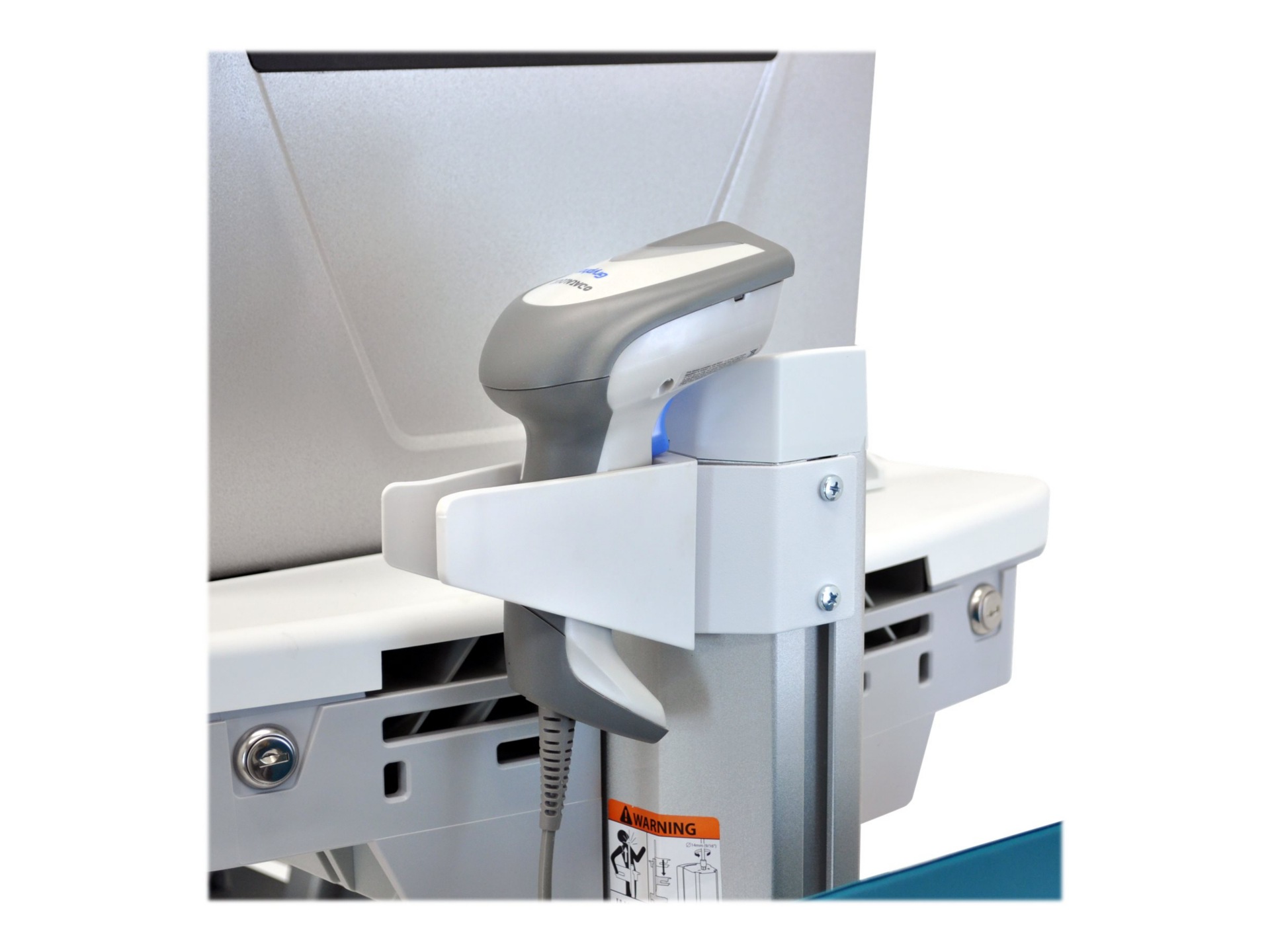 Thumbnail 2 of 3 for Ergotron StyleView cart - for LCD display / keyboard / mouse / CPU / notebook / barcode scanner - gray, white, polished