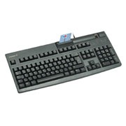 Cherry G83-14001LPAUS Biometric/Smart Card keyboard with 2 port USB hub