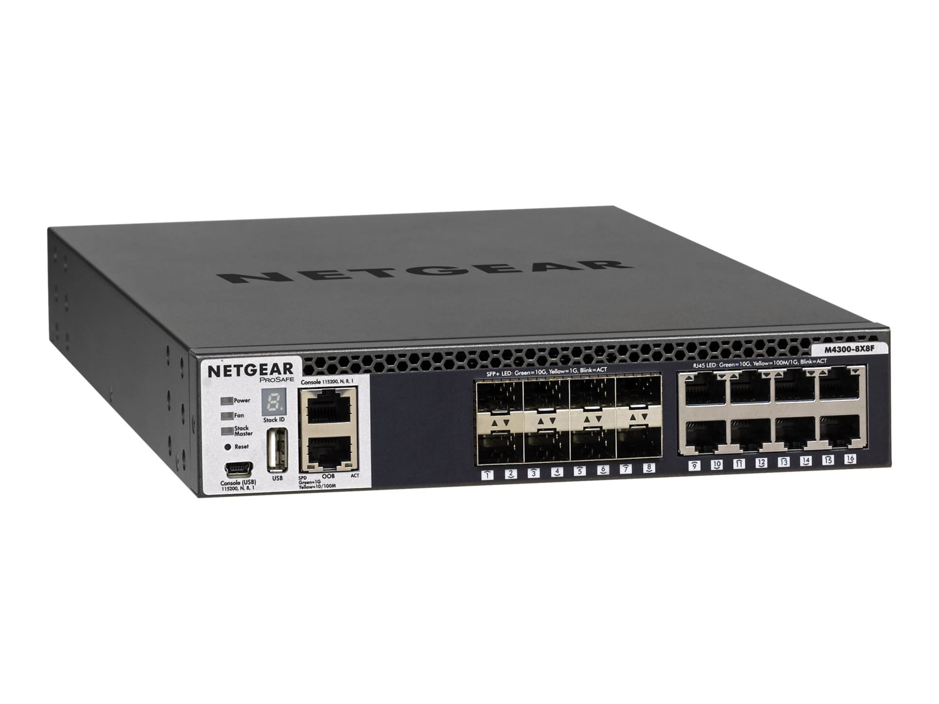 Netgear M4300 Stackable Managed Switch with 16x10G Including 8x10GBASE-T and 8xSFP+ Layer 3