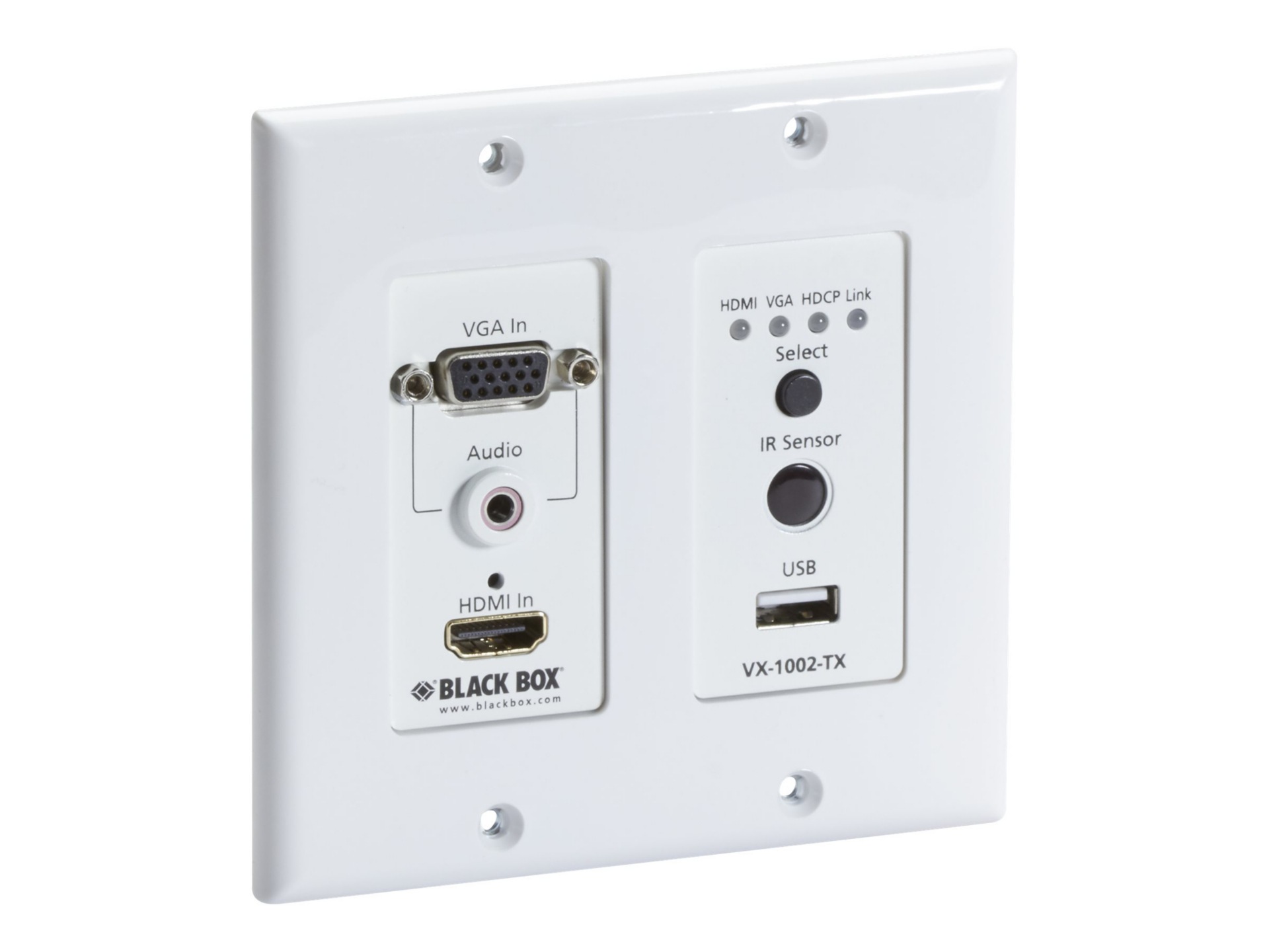 Black Box VX1000 Series Extender Wallplate Transmitter - video/audio/infrar