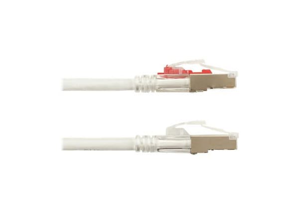 Black Box 5ft White CAT6A 650Mhz 10GB Shielded Patch Cable Optional Locking