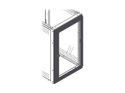 Spectrum - lectern rack door - clear, dark gray