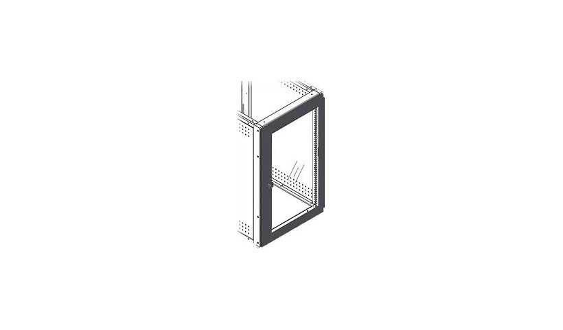 Spectrum - lectern rack door - clear, dark gray