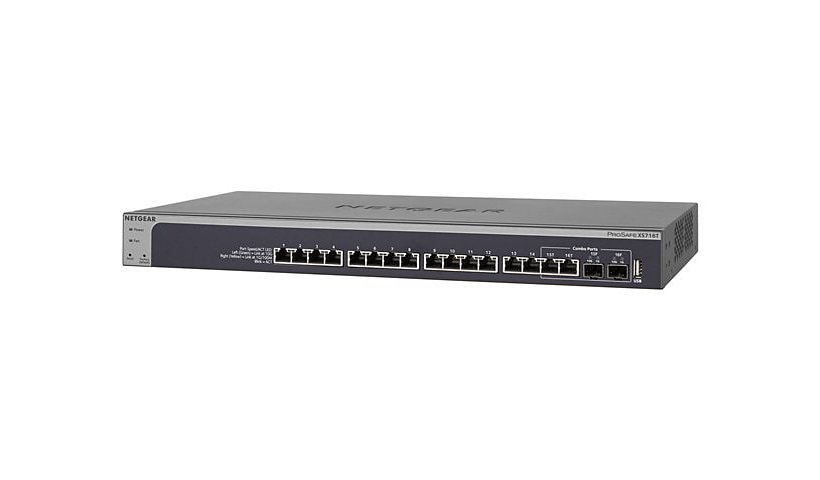 NETGEAR Smart XS716T - commutateur - 16 ports - intelligent - Montable sur rack