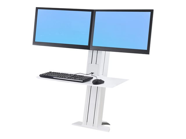 Ergotron WorkFit-SR Dual Monitor Sit-Stand Desktop Workstation , Short