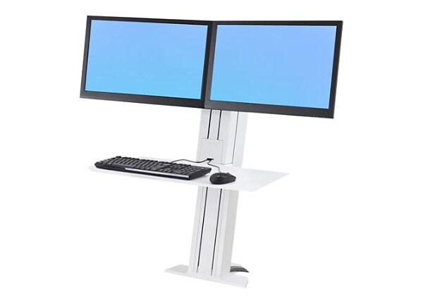 Ergotron WorkFit-SR Dual Monitor Sit-Stand Desktop Workstation , Short