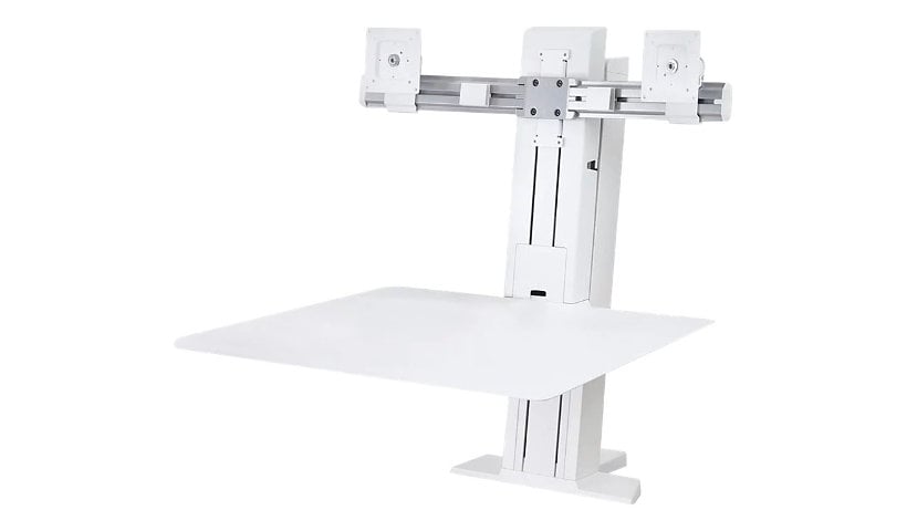 Ergotron WorkFit-SR Dual Monitor Sit-Stand Desktop Workstation (White)
