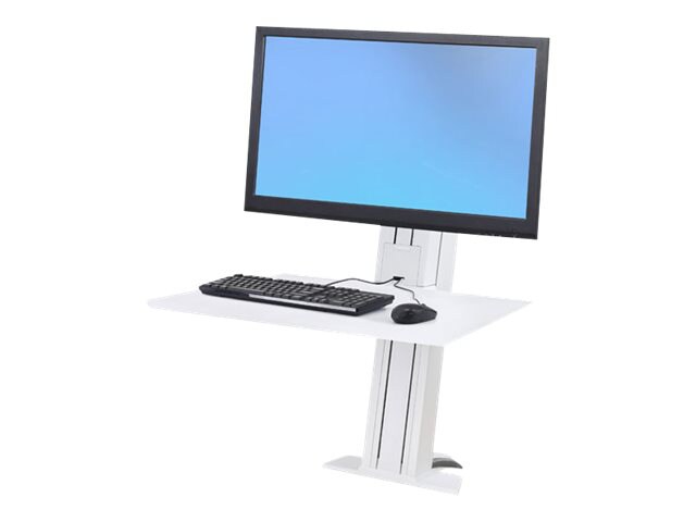 Ergotron WorkFit-SR Hvy Monit Sit-Stand Desktop Workstation (White)