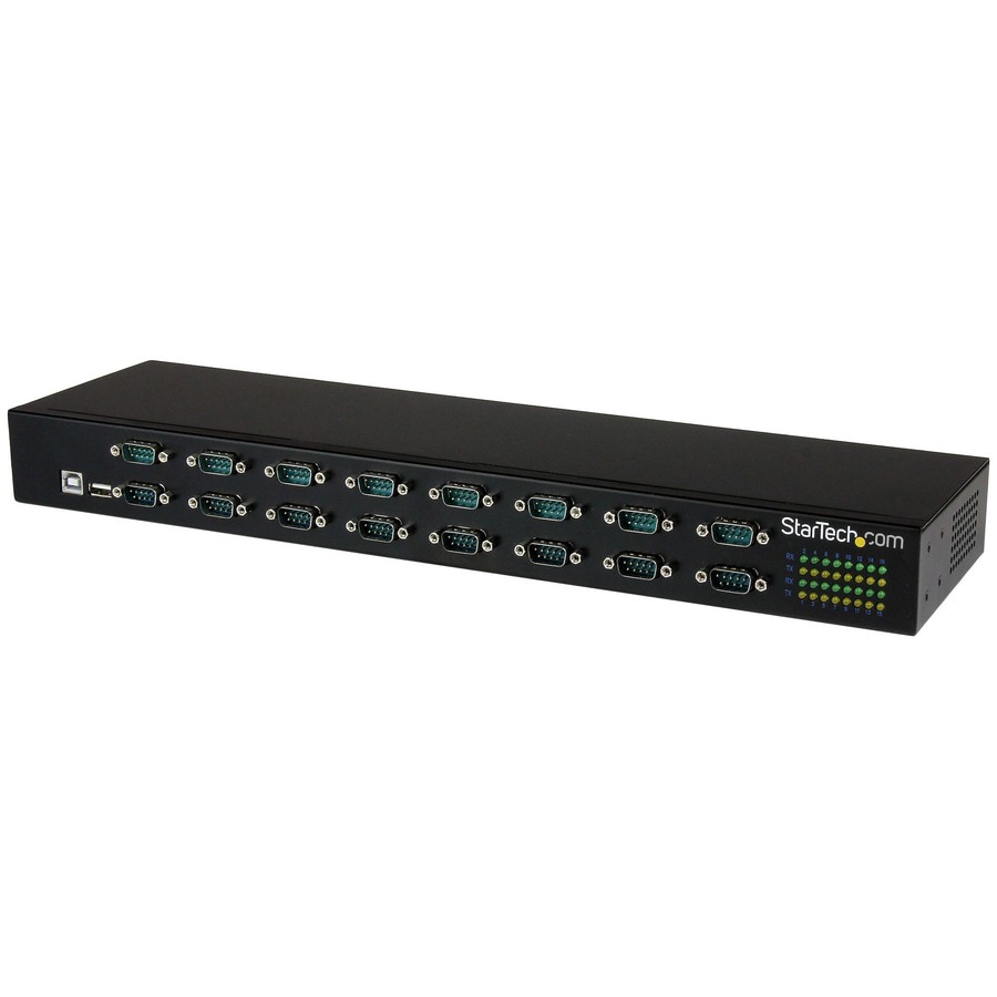 StarTech.com USB to Serial Hub, 16 Port, COM Port Retention, Rack Mount and