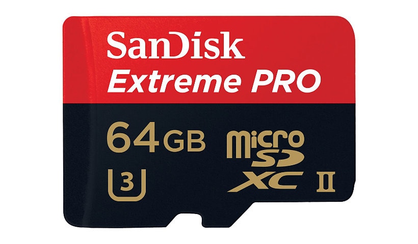 SanDisk Extreme Pro - flash memory card - 64 GB - microSDXC UHS-II