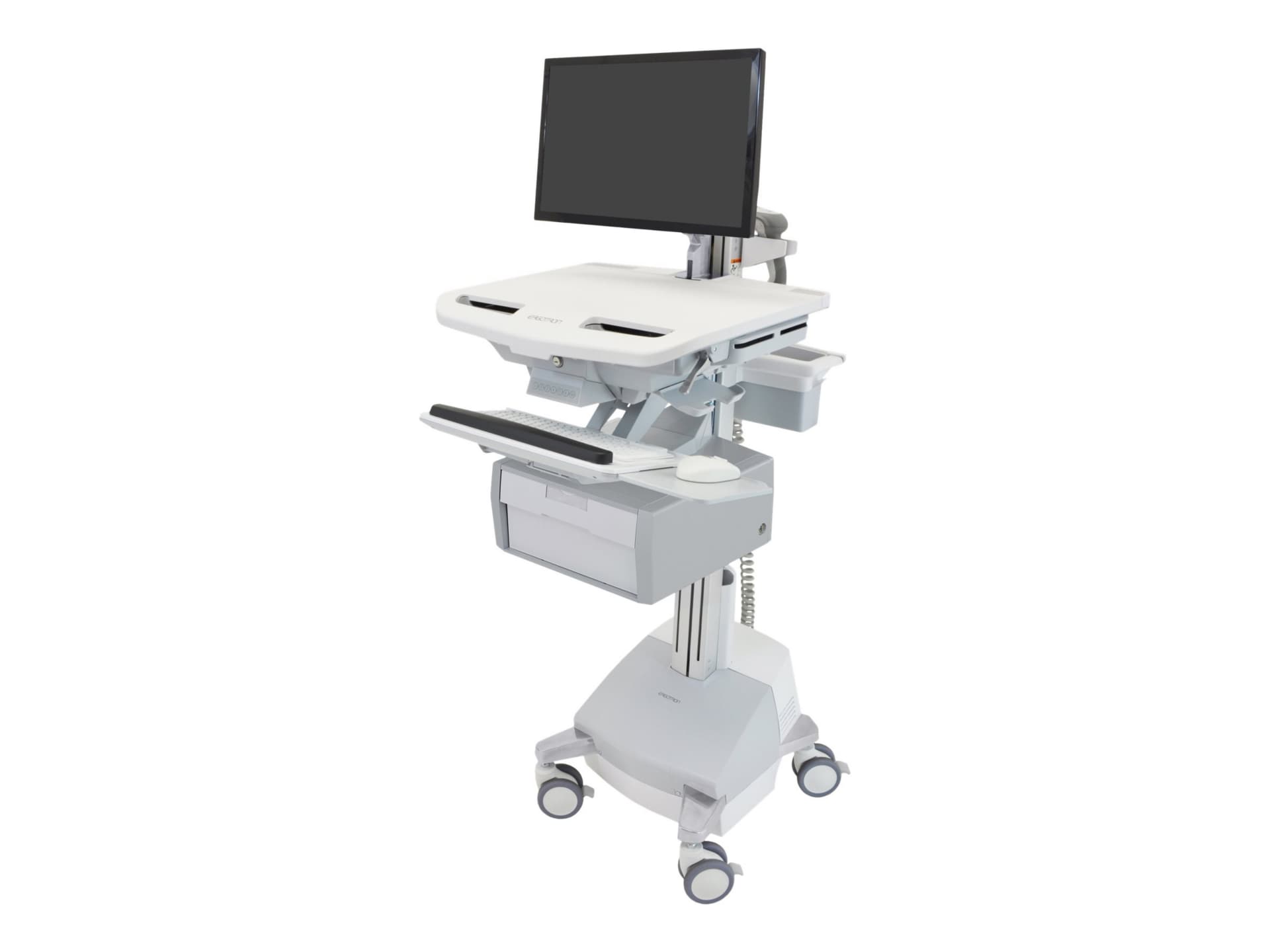 Ergotron StyleView Cart with LCD Pivot, LiFe Powered, 1 Tall Drawer cart - open architecture - for LCD display /