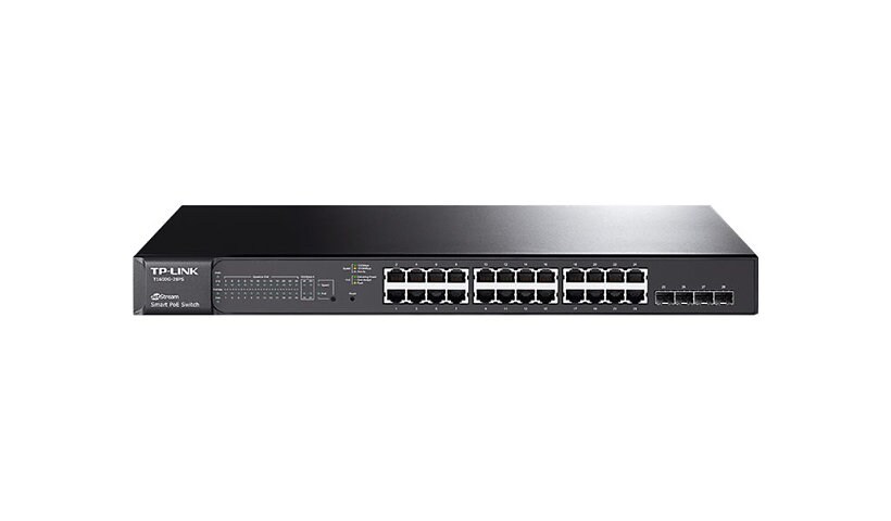 TP-Link JetStream T1600G-28PS - switch - 24 ports - smart - rack-mountable