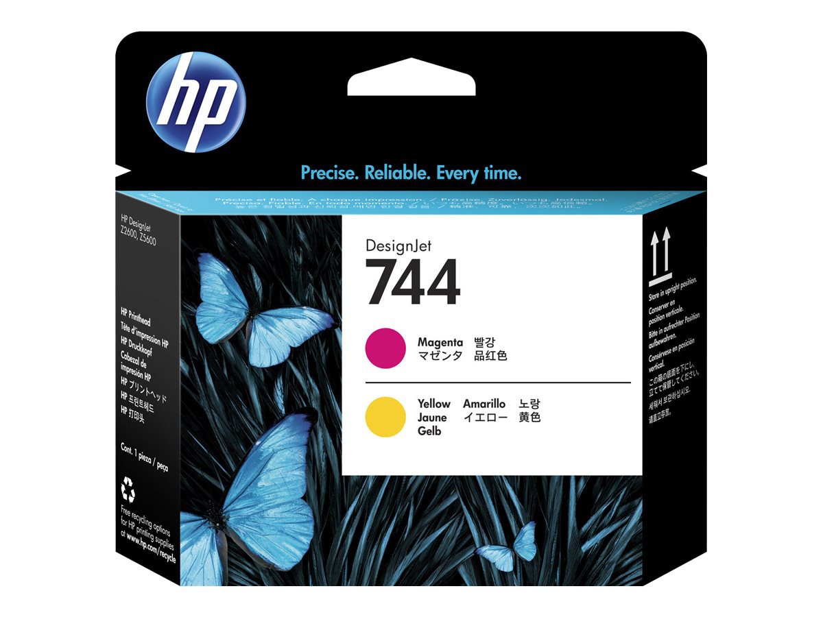 HP 744 Original Inkjet Printhead - Magenta, Yellow - 1 Pack