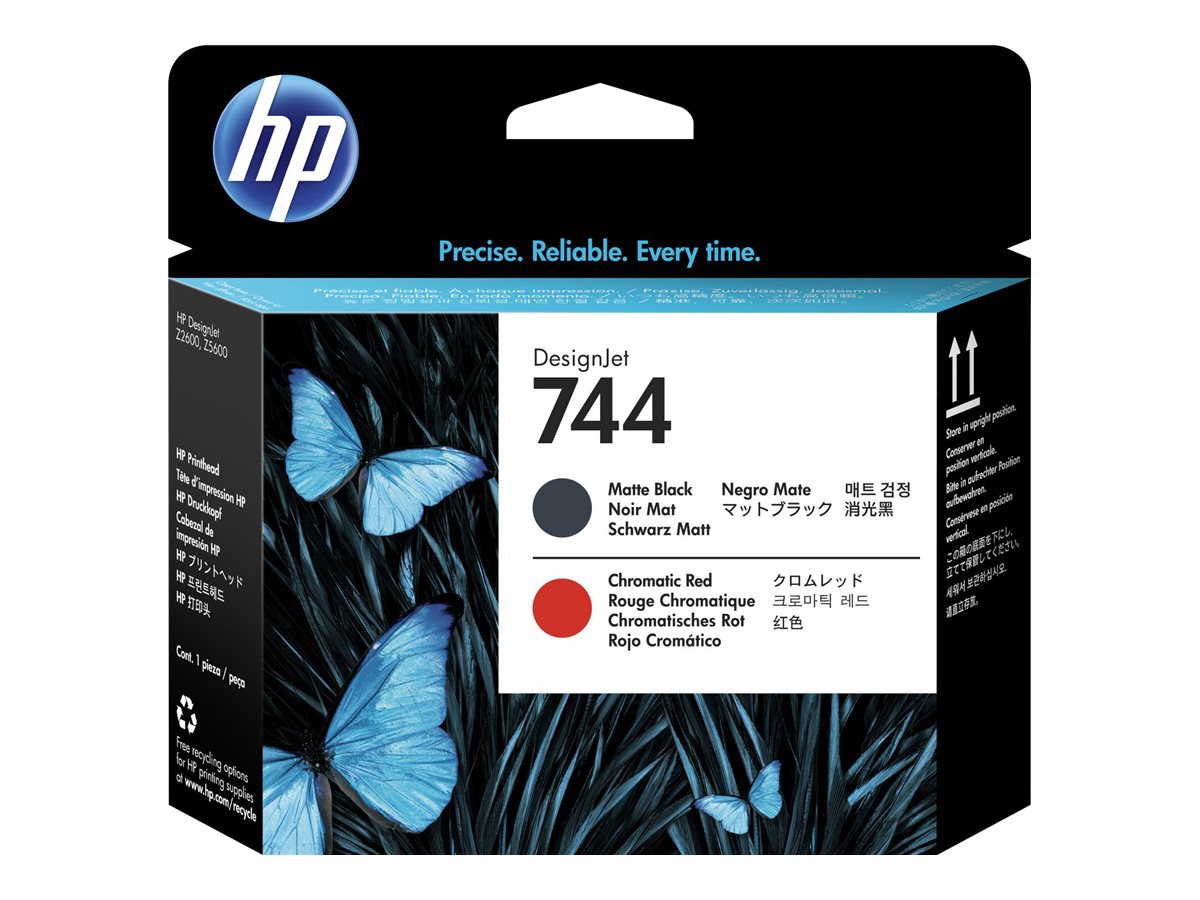 HP 744 - black, chromatic red - printhead