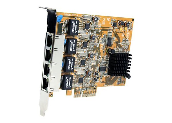 StarTech.com 4 Port PCI Express Gigabit Ethernet NIC Network Adapter Card - network adapter