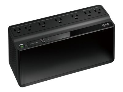 Thumbnail 2 of 10 for APC Back-UPS 600VA, 120V, 1 USB charging port, 7 NEMA outlets (2 surge)