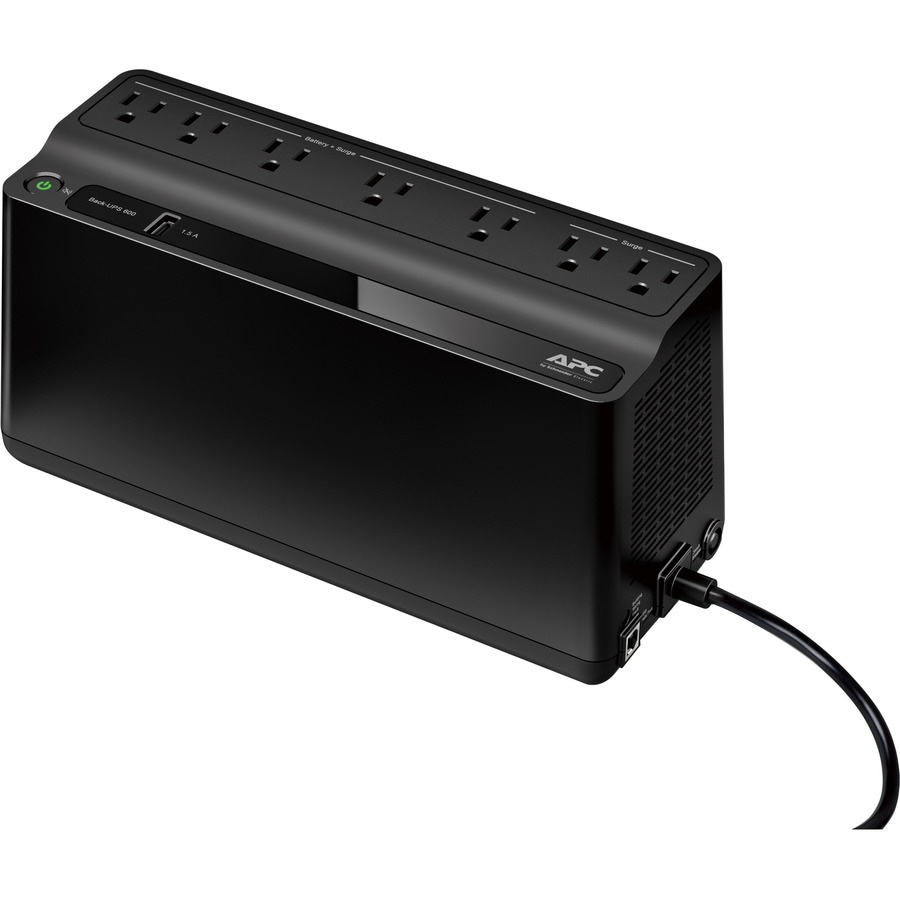 Thumbnail 4 of 10 for APC Back-UPS 600VA, 120V, 1 USB charging port, 7 NEMA outlets (2 surge)