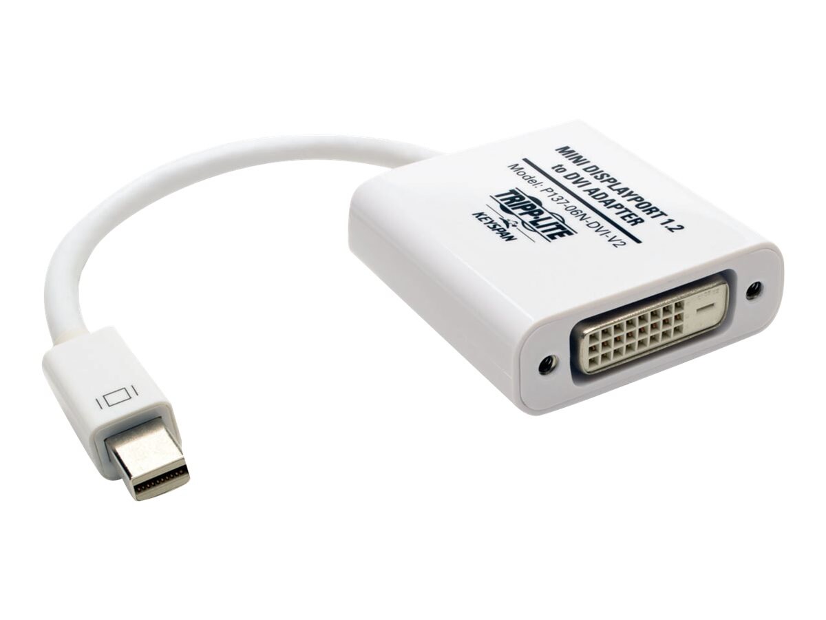 Tripp Lite Keyspan Mini DisplayPort 1,2 to DVI Active Adapter Converter (Mini-DP Male to DVI Female), 6-in. - video