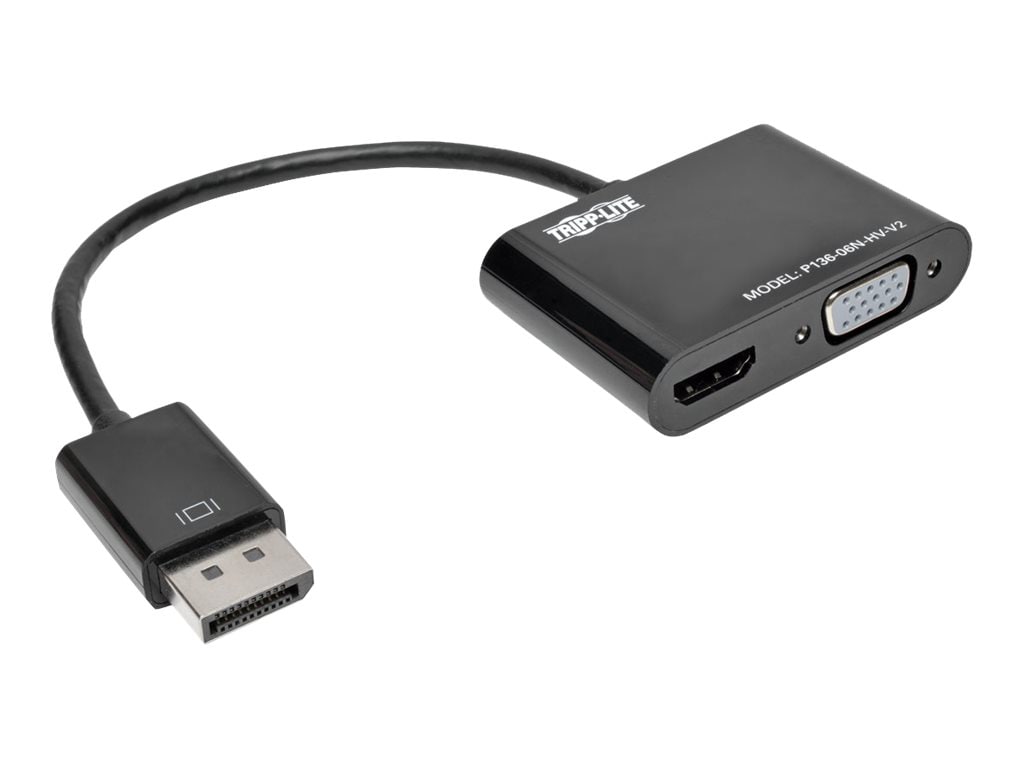 Eaton Tripp Lite Series DisplayPort to HDMI VGA Adapter Converter 4K x 2K @ 24/30Hz DP to HDMI VGA DPort 1.2 - video