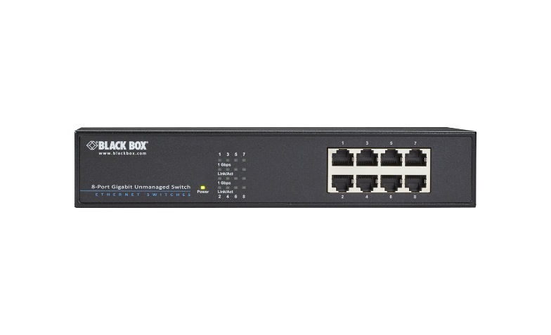 Black Box Gigabit Unmanaged Switch - switch - 8 ports - rack