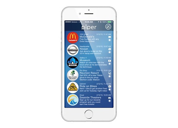 Piper Custom Proximity App - iOS