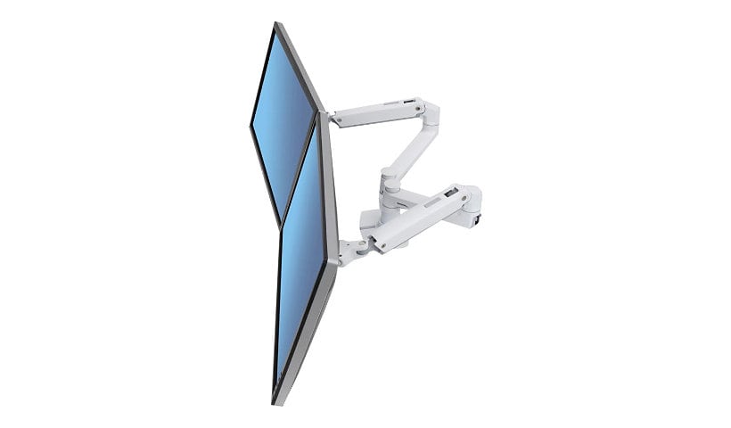 Ergotron LX Dual Side-by-Side Arm mounting kit - Patented Constant Force Technology - for 2 LCD displays - white