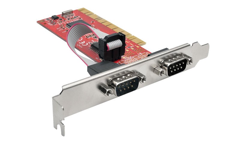 Tripp Lite 2-Port Serial Adapter Card DB9 RS232 PCI Full Profile