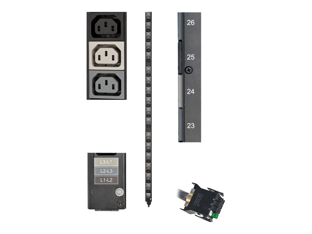 Tripp Lite PDU 8.6/12.6kW 3-Phase Vertical PDU Strip 208V Outlets (51 C13)