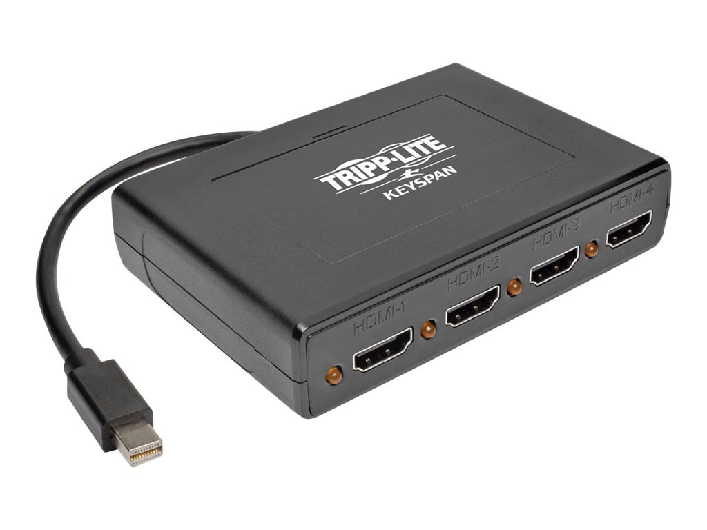 Tripp Lite 4-Port Mini DisplayPort to HDMI Multi Stream Transport Hub 4Kx2K @ 24/30Hz - video/audio splitter - 4 ports -