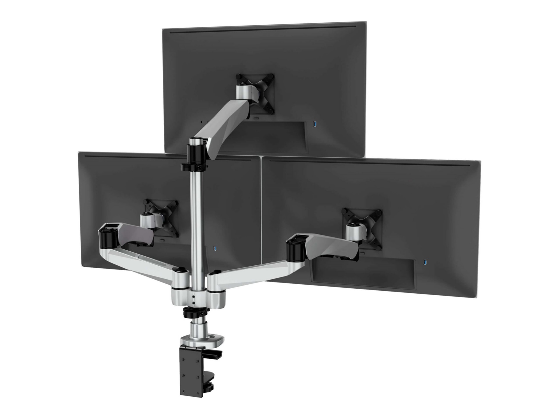 Mount-It MI-55116 mounting kit - full-motion, gas spring arms - for 3 moni