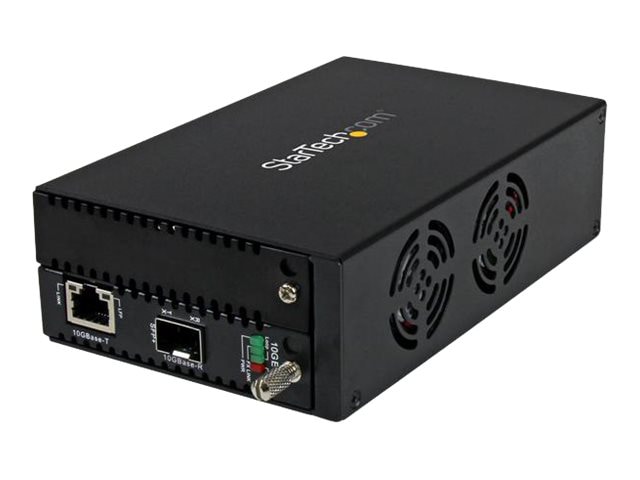 StarTech.com 10 Gigabit Ethernet Copper to Fiber Media Converter Open SFP+
