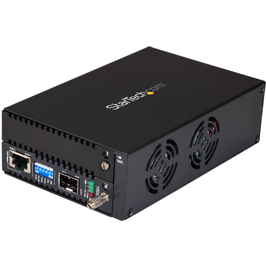 StarTech.com 10 Gigabit Ethernet Copper to Fiber Media Converter Open SFP+