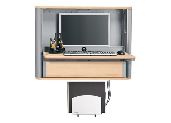 Anthro eNook Pro for Monitors Large - wall-mounted workstation