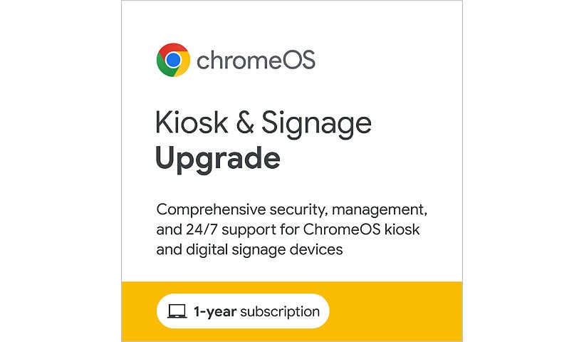 Kiosk & Signage Upgrade 1-Year Subscription