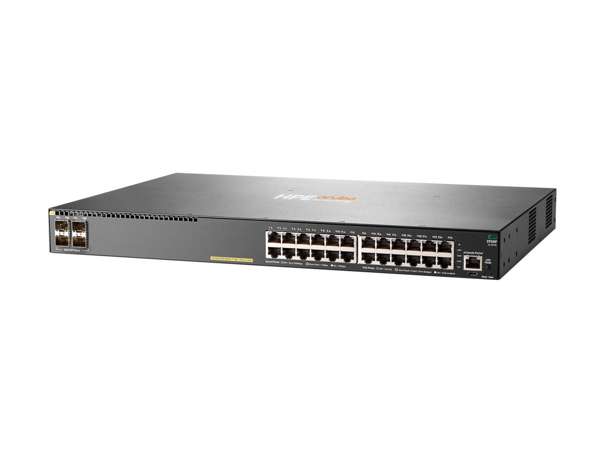 HPE Aruba 2930F 24G PoE+ 4SFP - switch - 24 ports - managed - rack-mountable