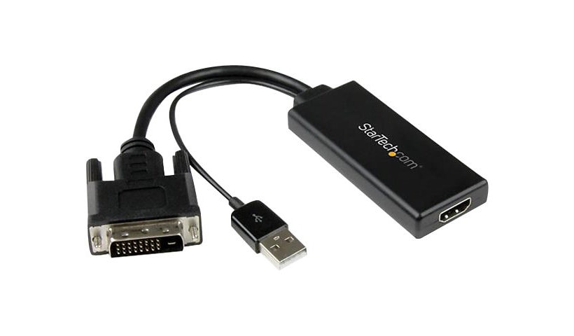 StarTech.com DVI to HDMI Adapter with Audio/USB Power 1080p Video Converter