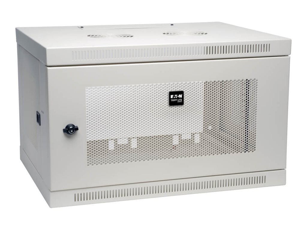 Eaton Tripp Lite Series 6U Wall Mount Rack Enclosure Server Cabinet Wallmount Doors Sides White - rack - 6U