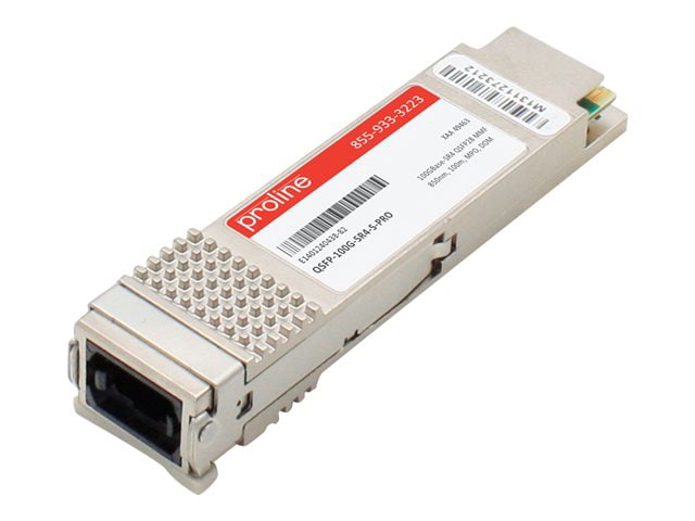 Proline Cisco QSFP-100G-SR4-S Compatible QSFP28 TAA Compliant Transceiver - QSFP28 transceiver module - 100 Gigabit