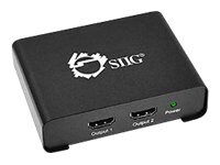 SIIG 1x2 HDMI Splitter with 3D and 4Kx2K - video/audio splitter - 3 ports