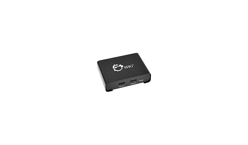 SIIG 1x2 HDMI Splitter with 3D and 4Kx2K - video/audio splitter - 3 ports