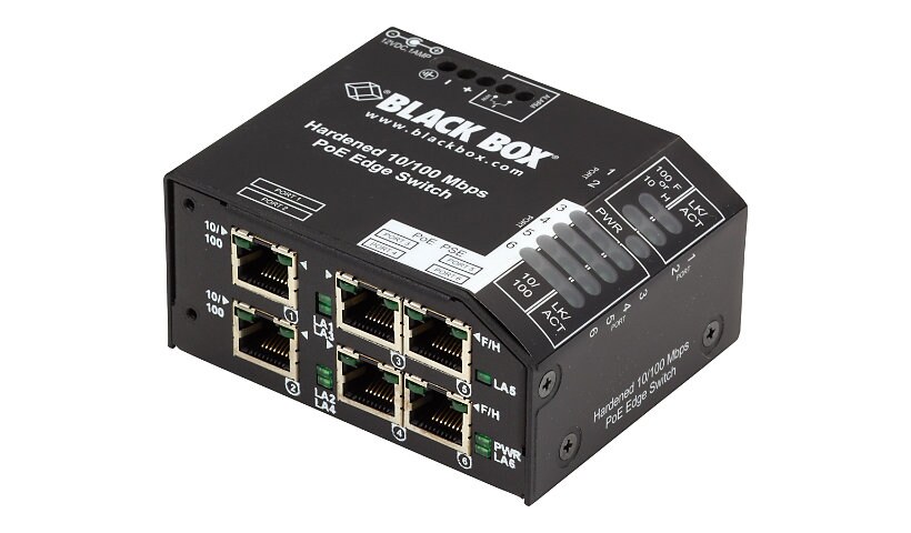 Black Box Hardened PoE PSE Switch - switch - 6 ports