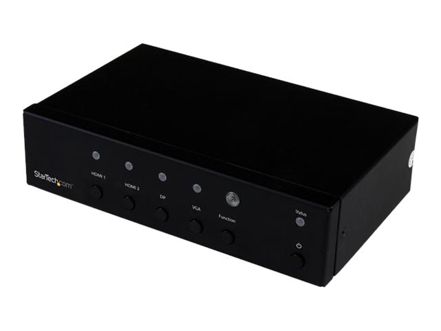 StarTech.com Multi-Input to HDMI Converter Switch - 2x HDMI + VGA + DP - 4K