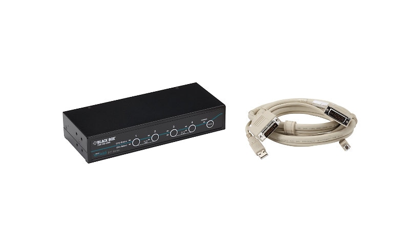 Black Box ServSwitch DT with USB 2.0 Transparent Kit - KVM / audio / USB switch - 4 ports