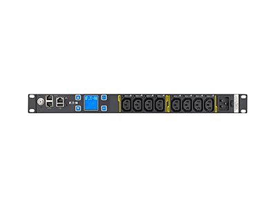 Eaton Metered Input rack PDU, 1U, L6-20P input, 10 ft cord, Single-phase, 100-240V, Outlets: (8) C13 Outlet grip