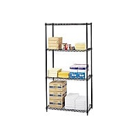 Safco Commercial - shelf rack - 4 shelves - black