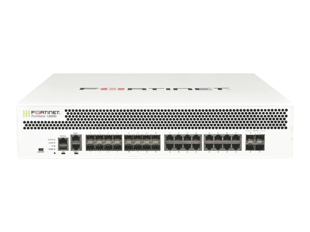 Fortinet FortiGate 1200D - security appliance - TAA Compliant - with 1 year