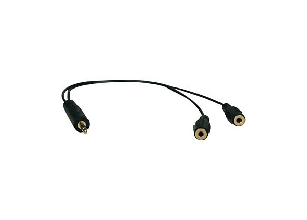 Tripp Lite 1ft Mini Stereo Dubbing Cable Y 3.5mm M to 2xF - audio splitter - 30.5 cm